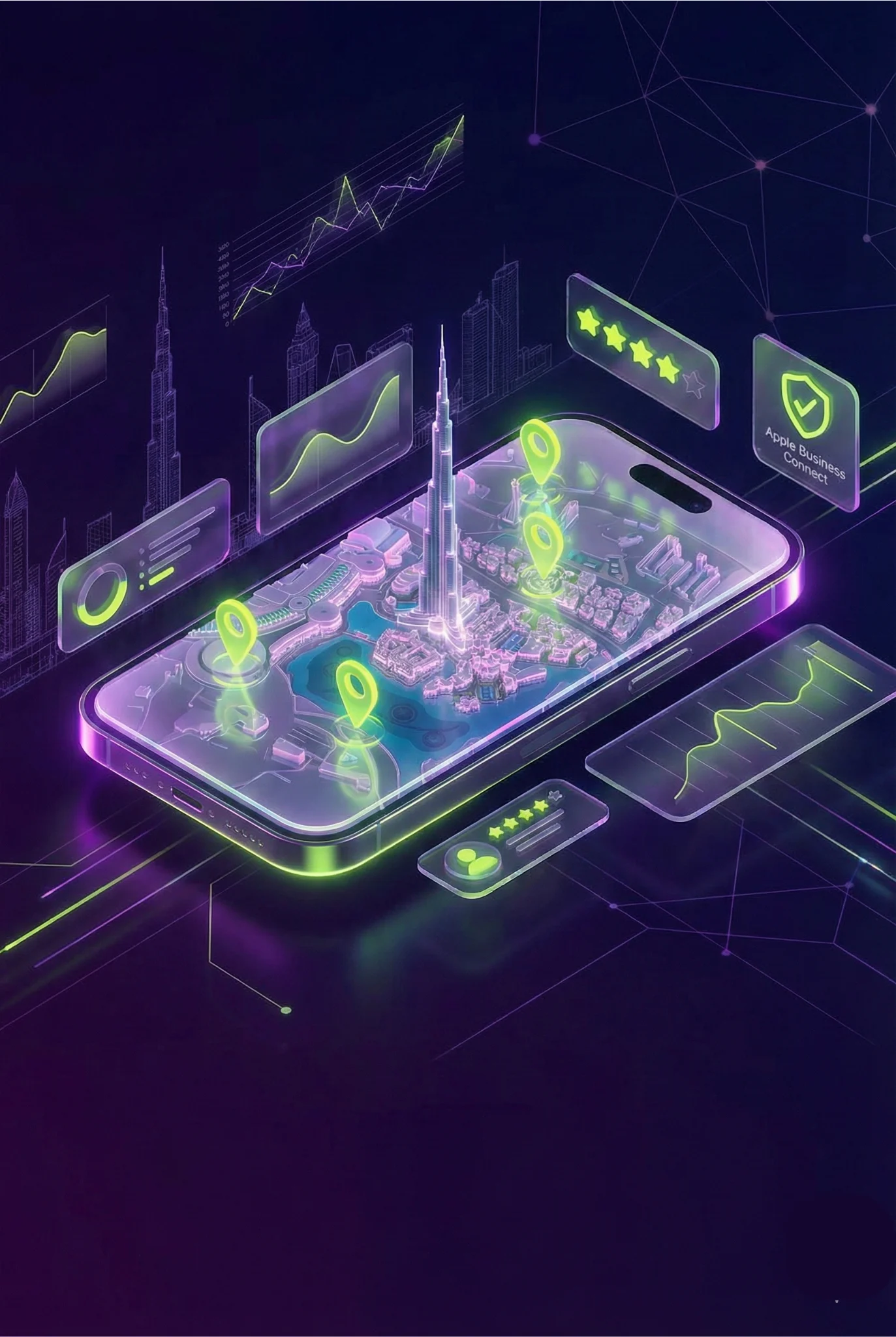 Apple Maps Business Connect UAE Interface